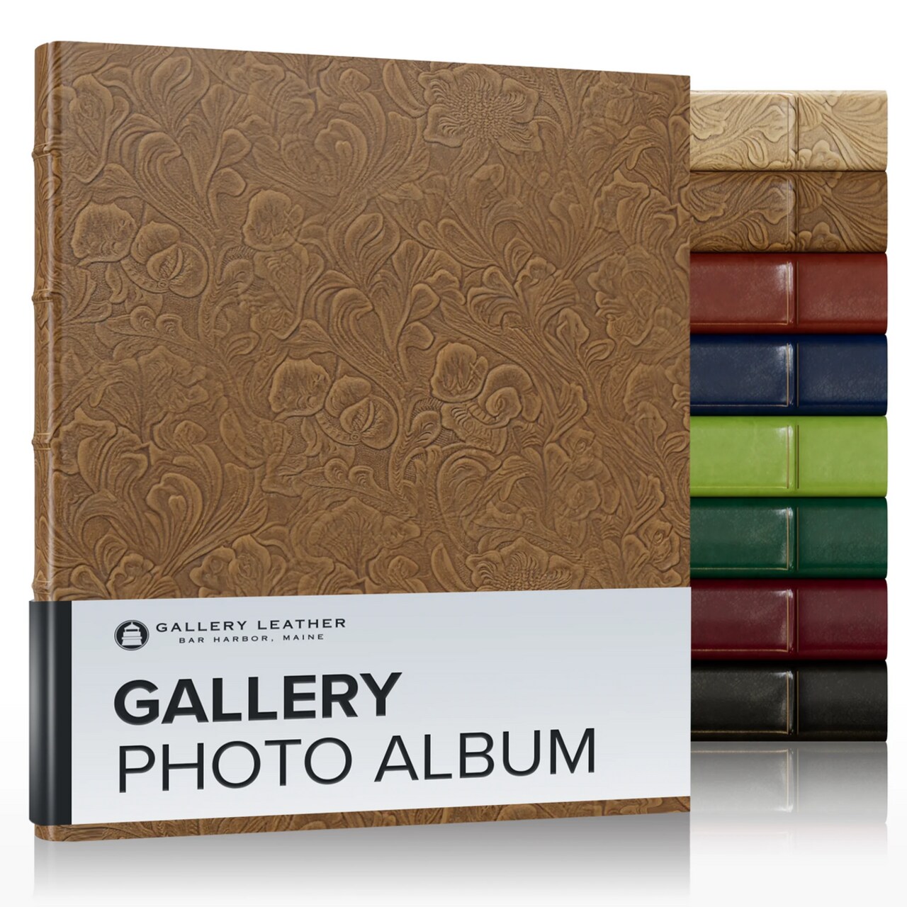 Gallery Leather Photo Album 4x6-3 Ring Binder Photo Album, 60 Pages for 120 Photos, Fillable, Can Fit 8x10 and 5x7 Photos, Handcrafted - 11.75 x 10.5 "